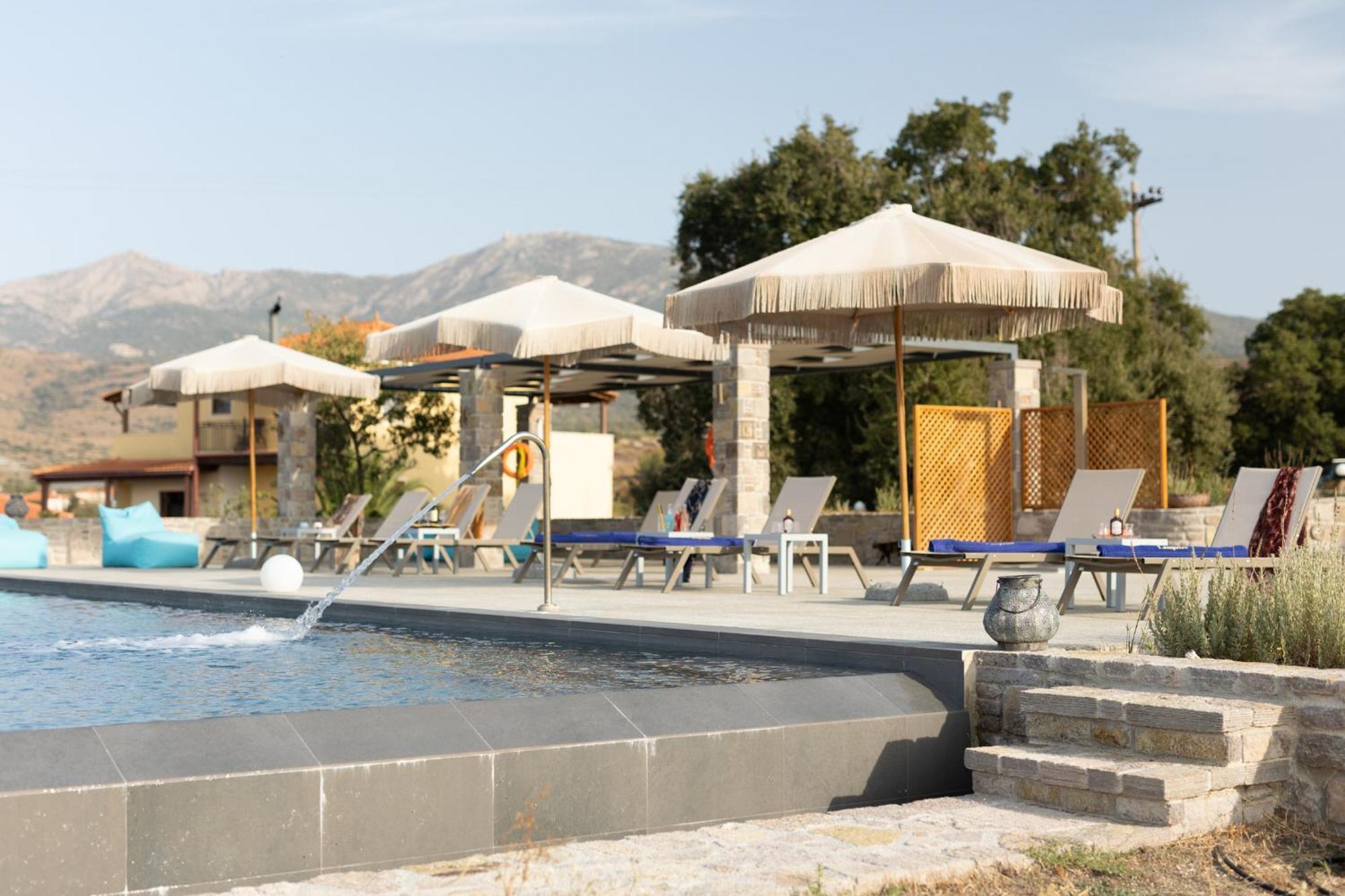 Lampetos Houses Molyvos ミシナ エクステリア 写真
